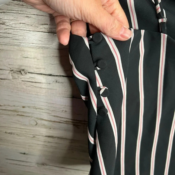 Allen schwartz  pink black blouse top size small tank - Picture 6 of 7